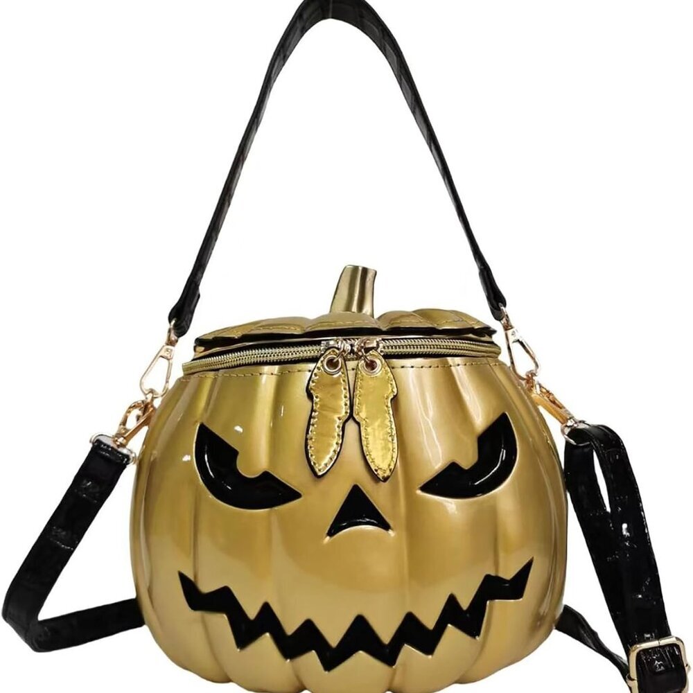 Spacious and Stylish Pumpkin Crossbody Bag – Eco-Friendly Fun for All Occasions